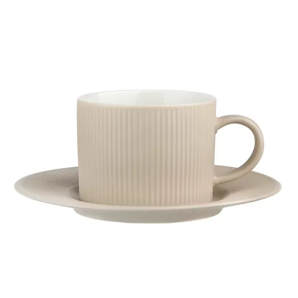 Altom Design "Urban Sand" Porcelain Cup With Saucer